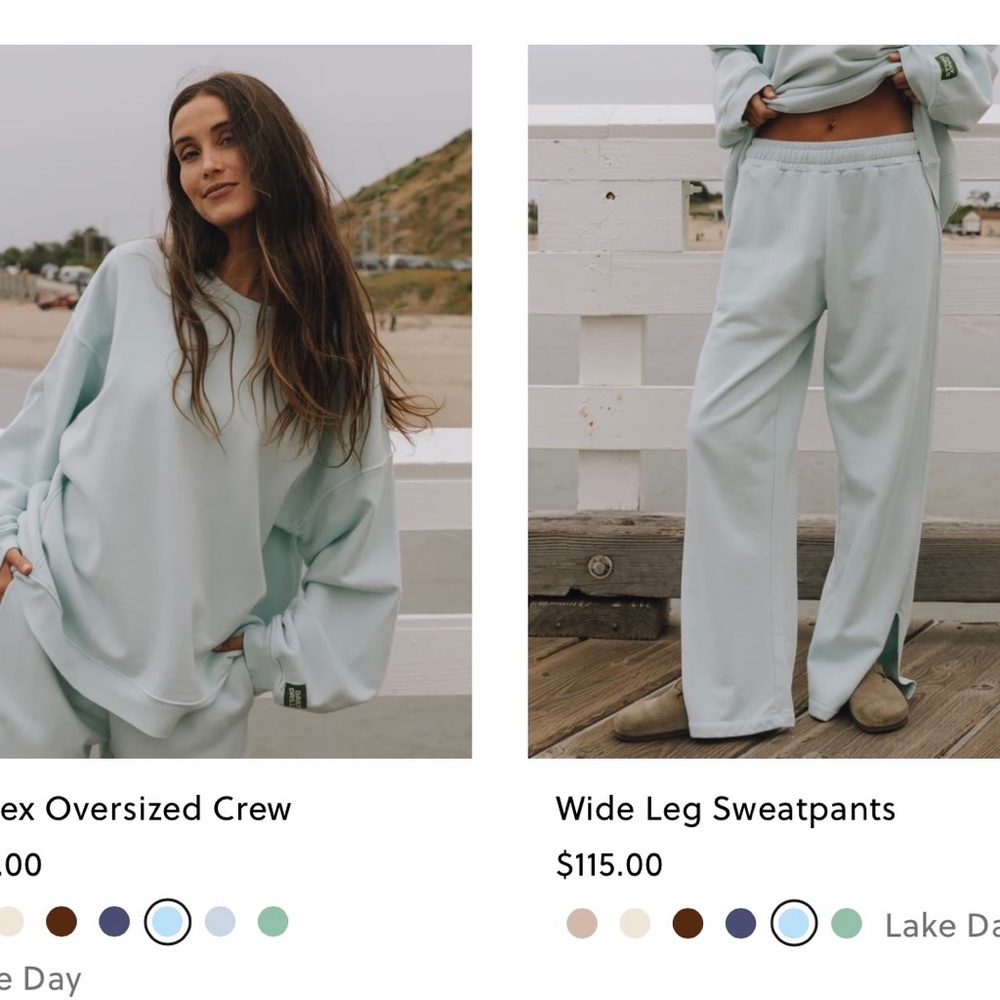 Unisex Oversized Crew and Wide Leg Sweatpants Set